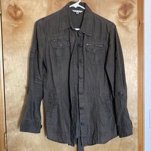 Cabi 100% Linen Utility Jacket